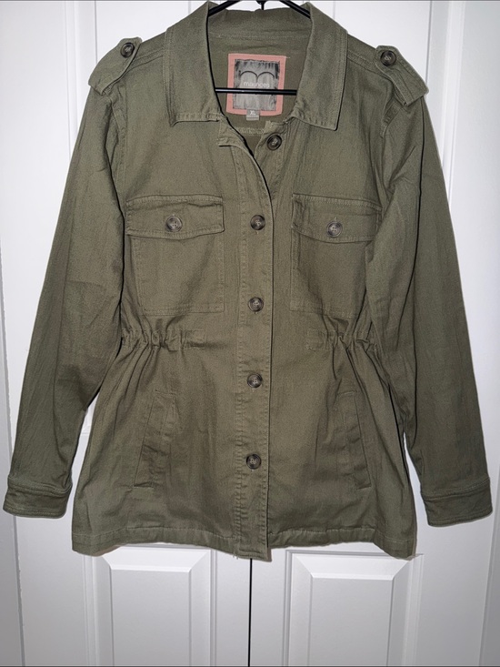 Maurices Jackets & Blazers - Maurices Olive Green Utility Drawstring Jacket